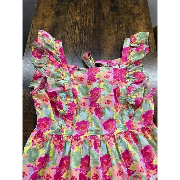Peyton & Parker Short Sleeve Ruffled Sleeve Floral Midi Dress Size XL - Picture 4 of 15